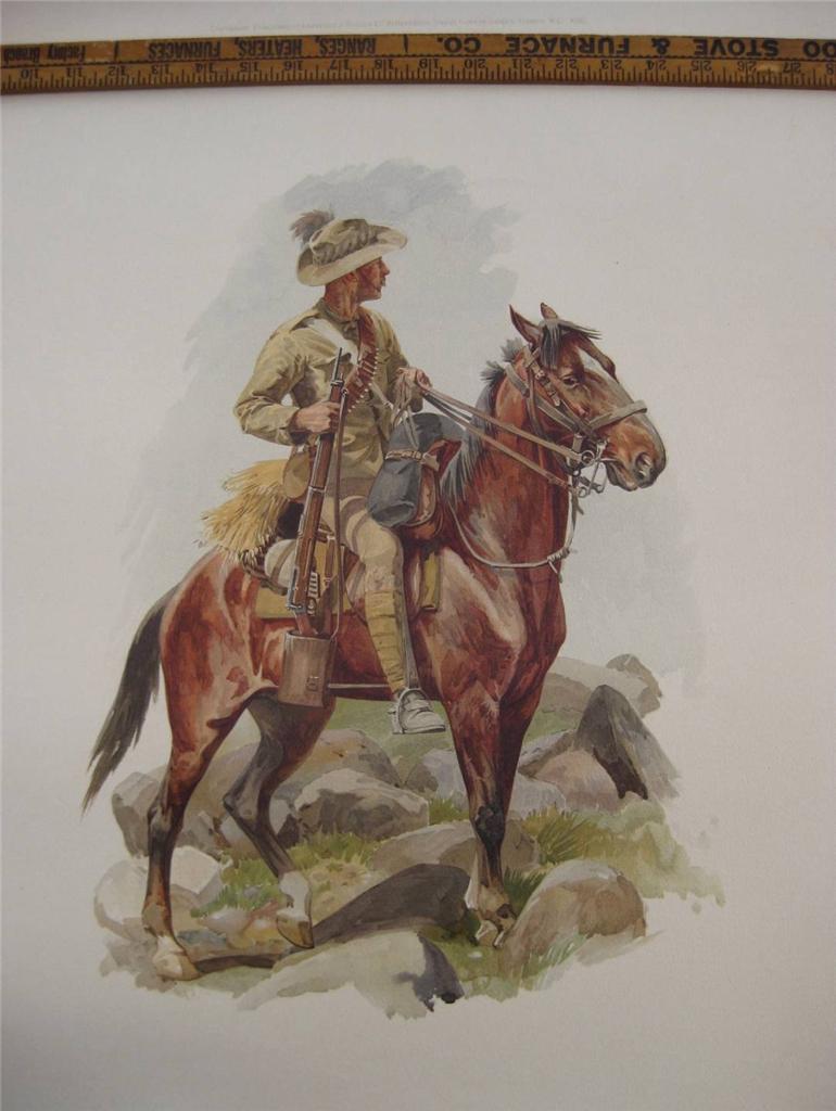 Boer War Print poster cavalry Lawrence and Bullen London 1902 | eBay