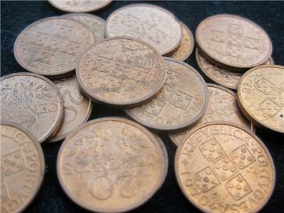 Portugal 20 centavos 1970  BU lot of 25 BU coins