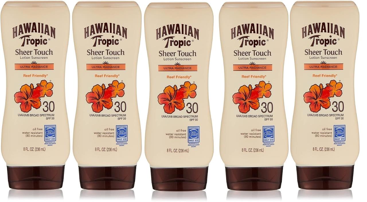 Hawaiian Tropic Sheer Touch, Lotion Sunscreen Ultra Radiance SPF 30, 8 oz
