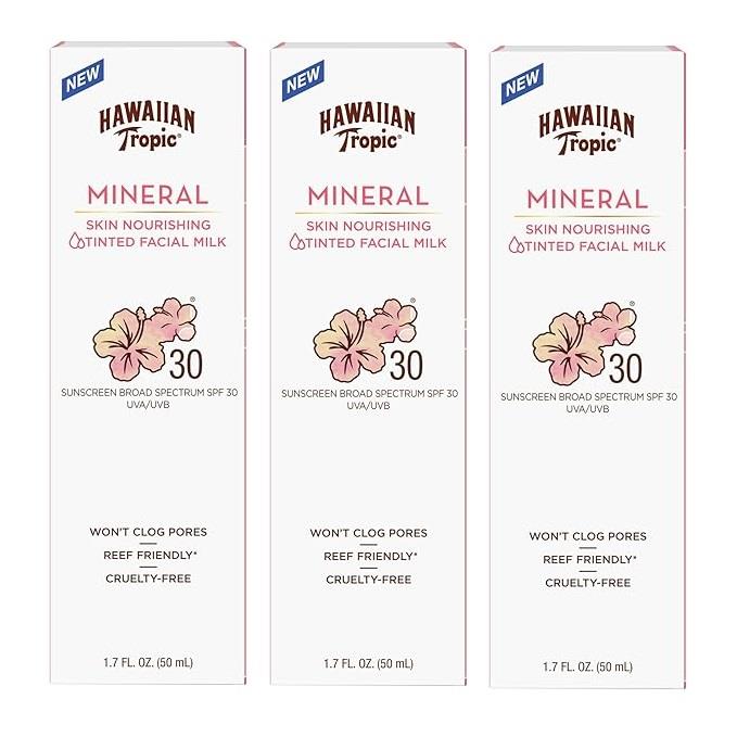 Hawaiian Tropic Mineral getönte Gesichtsmilch LSF 30 Lotion, je 1,7 Unzen, - Bild 6 von 7