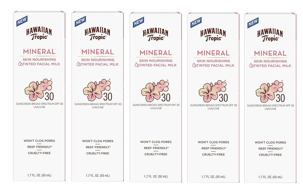Hawaiian Tropic Mineral getönte Gesichtsmilch LSF 30 Lotion, je 1,7 Unzen, - Bild 7 von 7