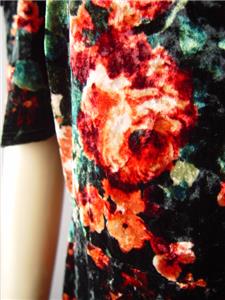 Velvet Black Floral Ruffle Cold Shoulder Evening Skater 291 mv Dress 1XL 2XL 3XL