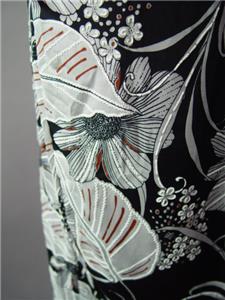 Dames Kleding Jurken Black Floral Leaf Art Pattern Drape Tulip