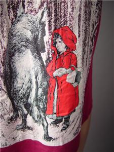 Black Forest Little Red Riding Hood Wolf Fairy Tale Tee Top 128 mv Shirt S M L