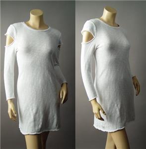 White Futuristic Apocalyptic Cyber Punk Sleeve Cutout T
