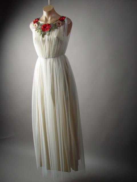 White Tulle Fairy Tale Grecian Goddess Wedding Bridal Gown 224 mv Dress ...