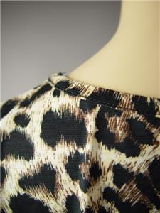 Animal Leopard Floral Mixed Print Open Cold Shoulder Top 249 mv Blouse L 2XL 3XL