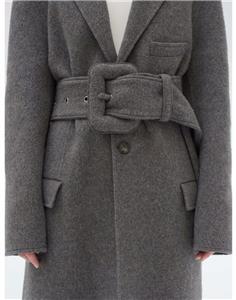 【PHOEBE PHILO】ウール ライトウェイト ジャケット ベルト付 CELINE Oversized Buckle Waist Belt Double Face Textured XS