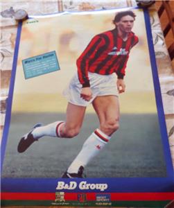 Rare Marco van Basten Famous Soccer Player Poster Milan Ajax