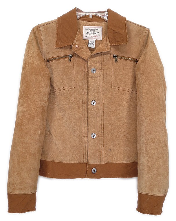 有关以下物品的详细资料: vtg guess suede leather denim jean 2-pkt