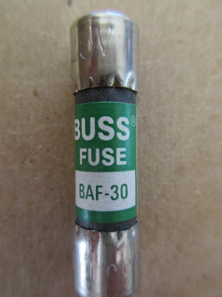 1X BUSSMANN FUSE BAF 20, 25 o 30 amperios 125V 13/32"" x 1-1/2"" "NUEVO DE LOTE ANTIGUO" - Imagen 4 de 4