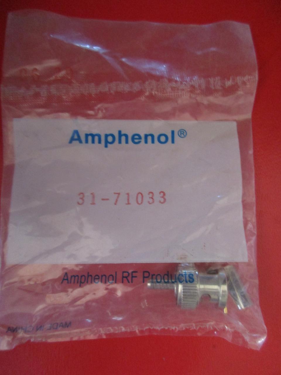 Lot Amphenol Connector 31-71033 BNC Male Crimp Plug 75Ω for Belden 8218 Coax NIP - Picture 2 of 3