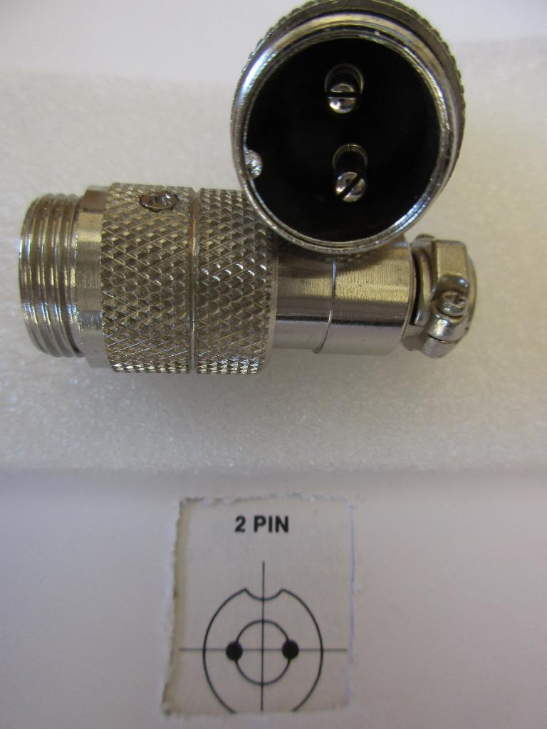 (1x) CB Microphone Mobile Connector 2, 3, or 6 Pin Male In-Line Cable Mount - Picture 2 of 4