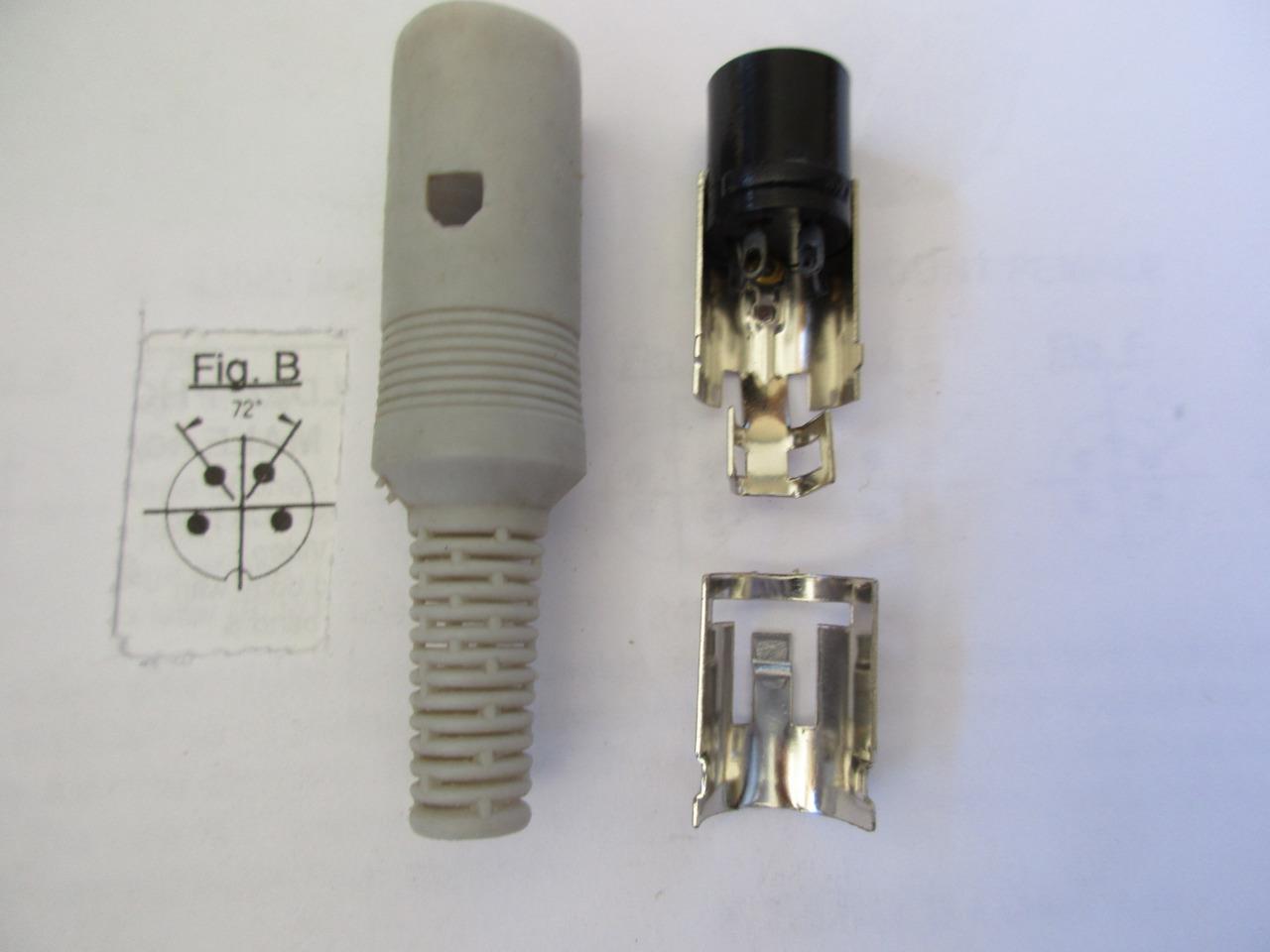 1x Standard Female DIN Connector Inline Cable Mount 3/4/5/6/7/8 Pin GRAY BLACK - Picture 4 of 12