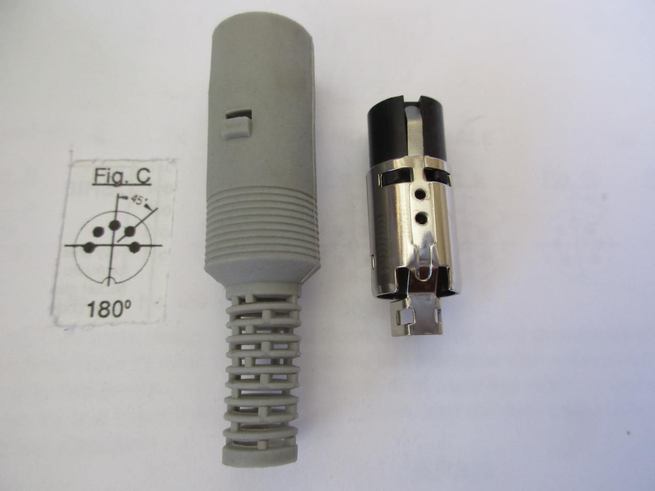 1x Standard Female DIN Connector Inline Cable Mount 3/4/5/6/7/8 Pin GRAY BLACK - Picture 5 of 12