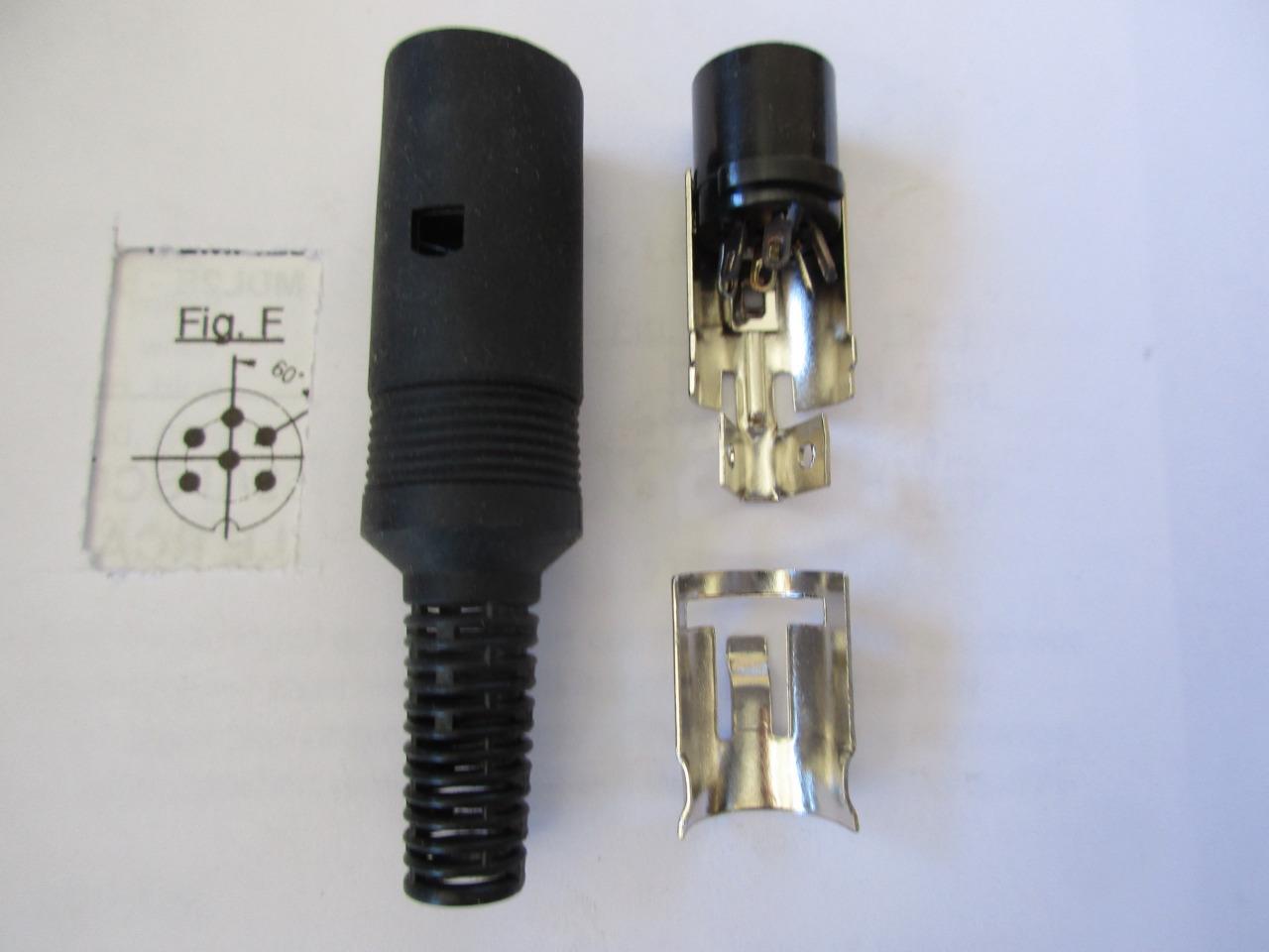 1x Standard Female DIN Connector Inline Cable Mount 3/4/5/6/7/8 Pin GRAY BLACK - Picture 9 of 12
