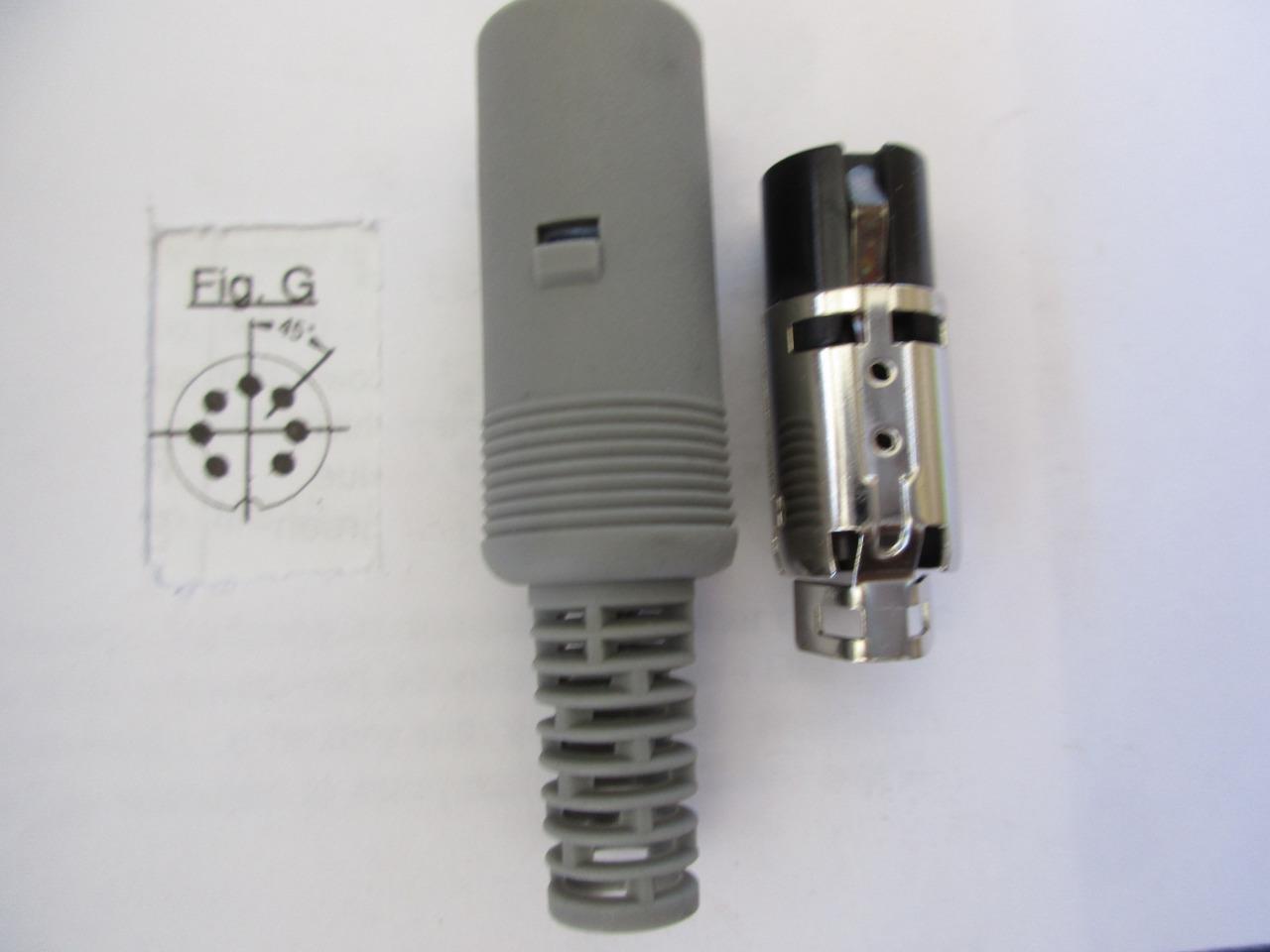 1x Standard Female DIN Connector Inline Cable Mount 3/4/5/6/7/8 Pin GRAY BLACK - Picture 10 of 12
