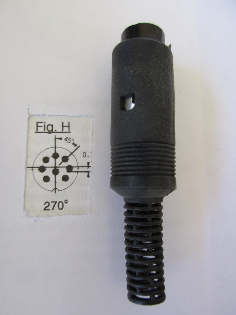 1x Standard Female DIN Connector Inline Cable Mount 3/4/5/6/7/8 Pin GRAY BLACK - Picture 11 of 12