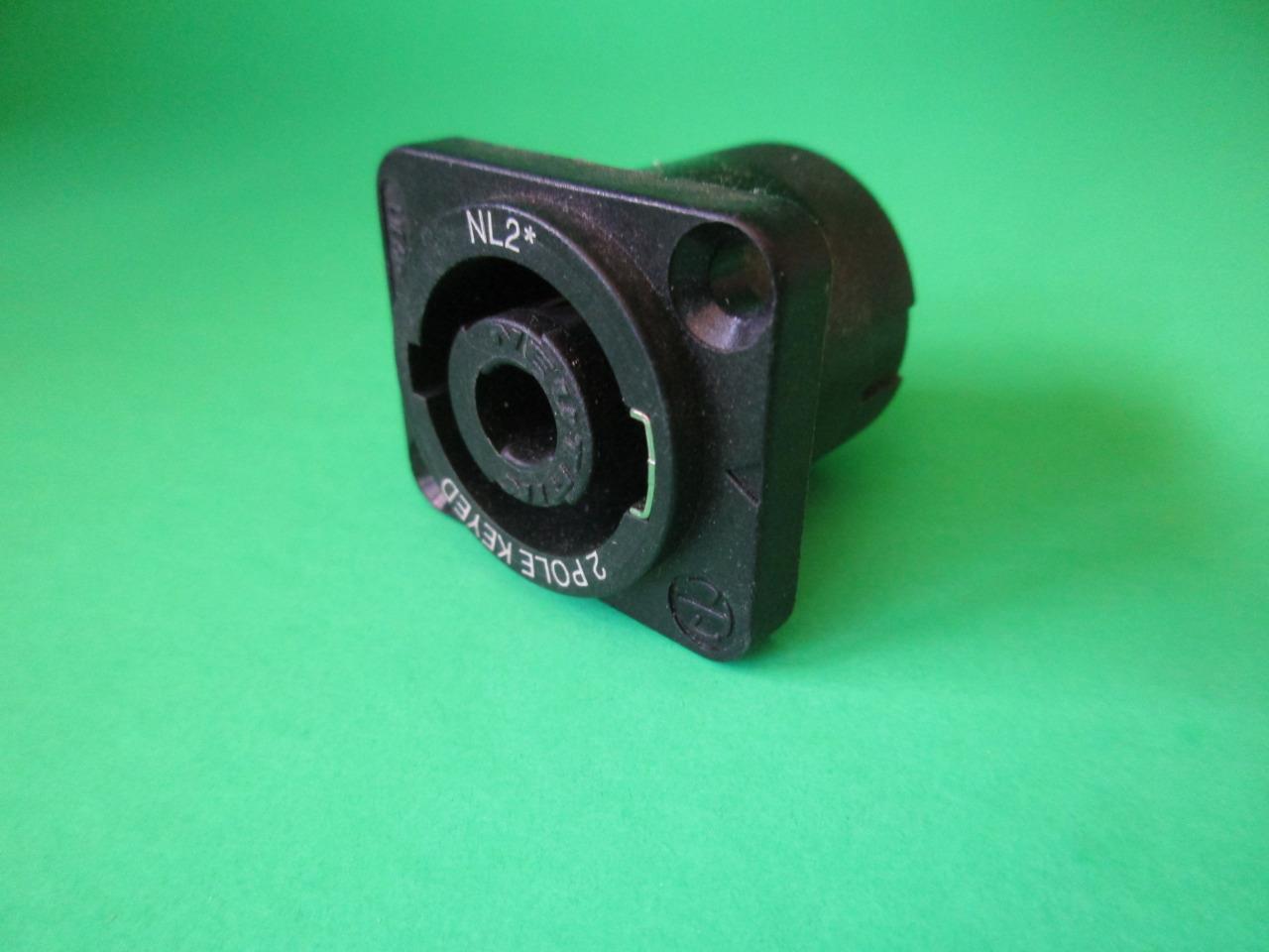 (1 or 2 Lot) NEUTRIK Connector NL2MP chassis mount panel MALE speakON 2 pole NOS - Picture 2 of 3