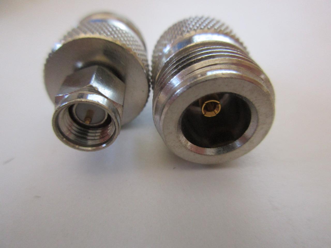 2 Psc SMA to N or UHF PL259 Adapter Male to Female Coaxial RF Connector NOS - Picture 3 of 3