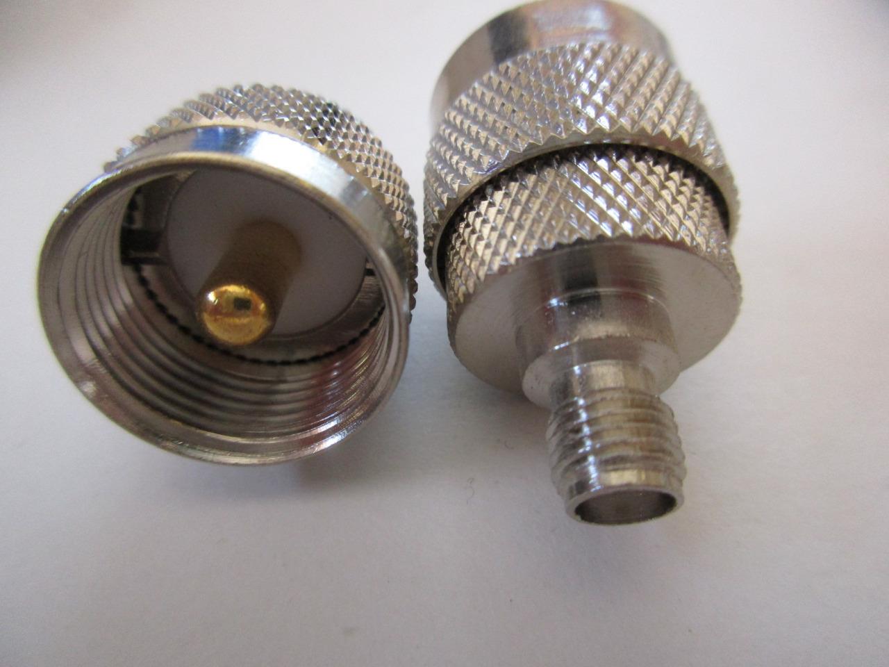 2 Psc SMA to N or UHF PL259 Adapter Male to Female Coaxial RF Connector NOS - Picture 2 of 3