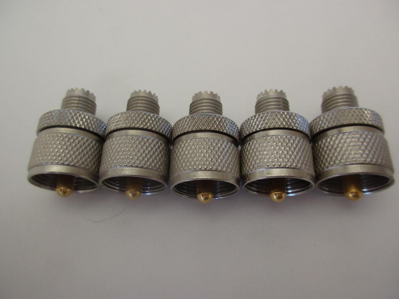 5 Psc Mini UHF do UHF PL-259 Męski na żeński Koncentryczny adapter Złącze antenowe - Zdjęcie 2 z 3