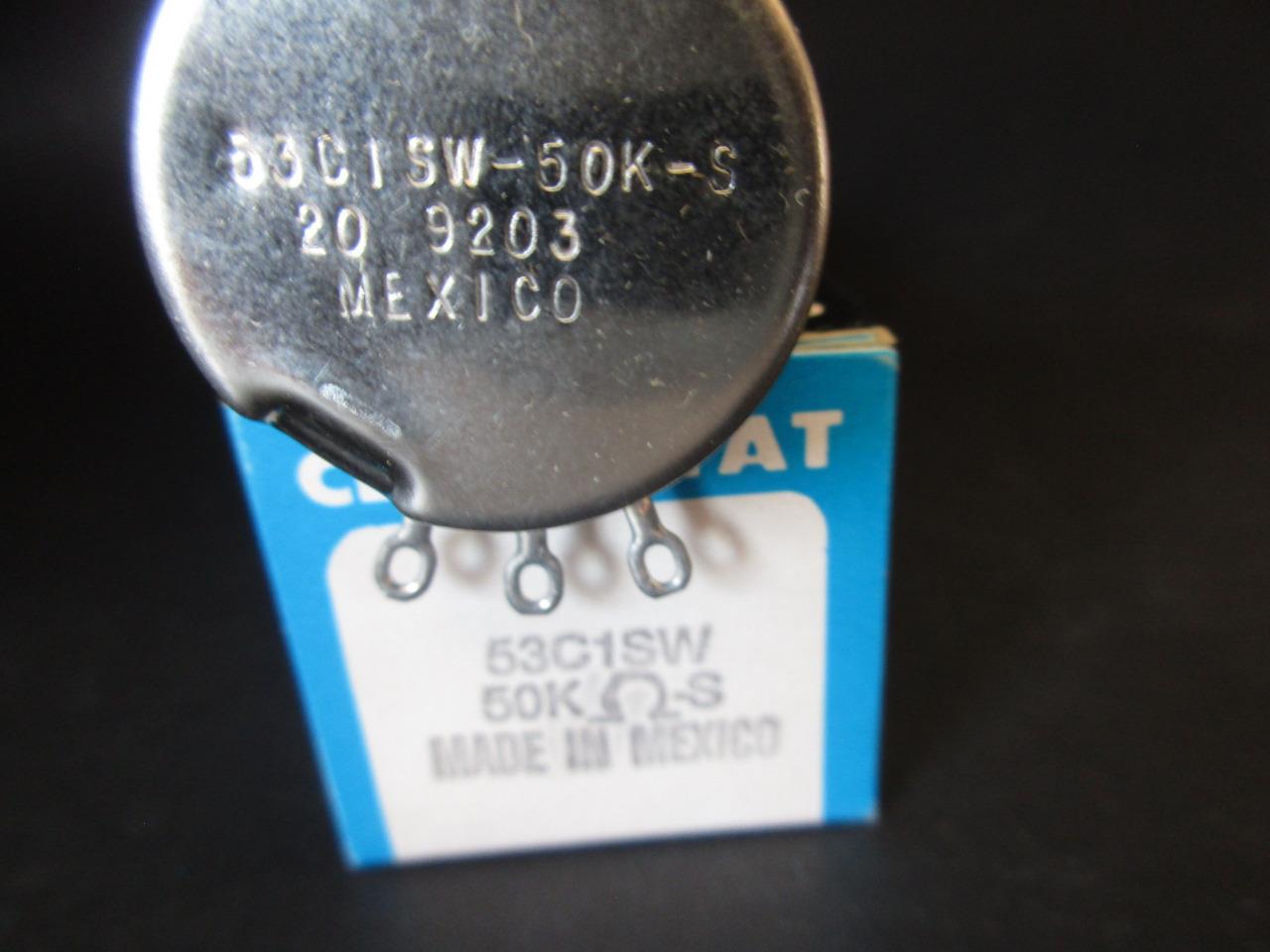 1x CLAROSTAT 53C1 POTENTIOMENTER 50K, 200K, 250K, or 1.5 Meg 2 Watt Pot RV4NAYSD