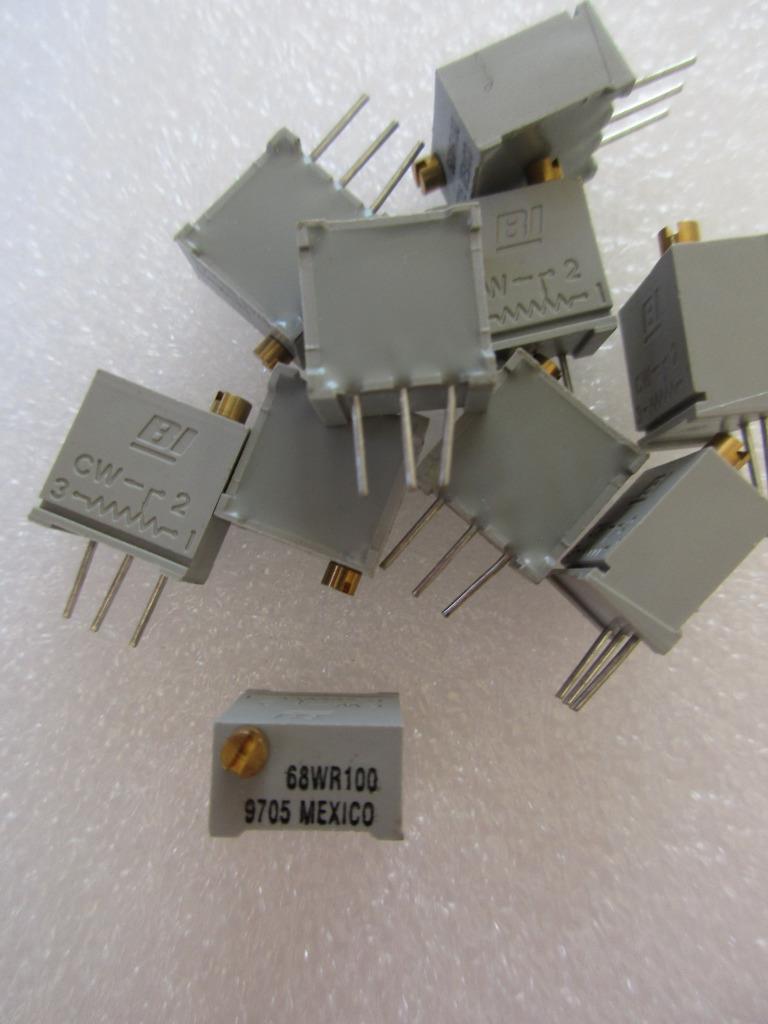 10 Lot BECKMAN 68WR Multi 18-TURN Trimmer POTENTIOMETER Pot 100 to 1 meg Ohm
