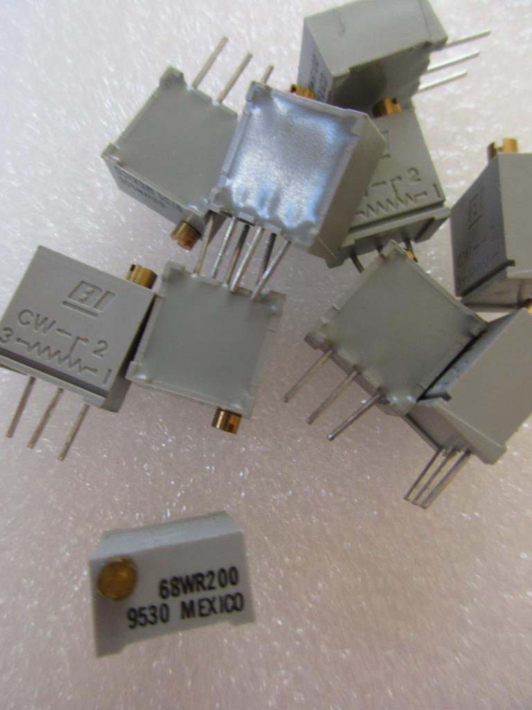10 Lot BECKMAN 68WR Multi 18-TURN Trimmer POTENTIOMETER Pot 200 to 1 meg Ohm Pot