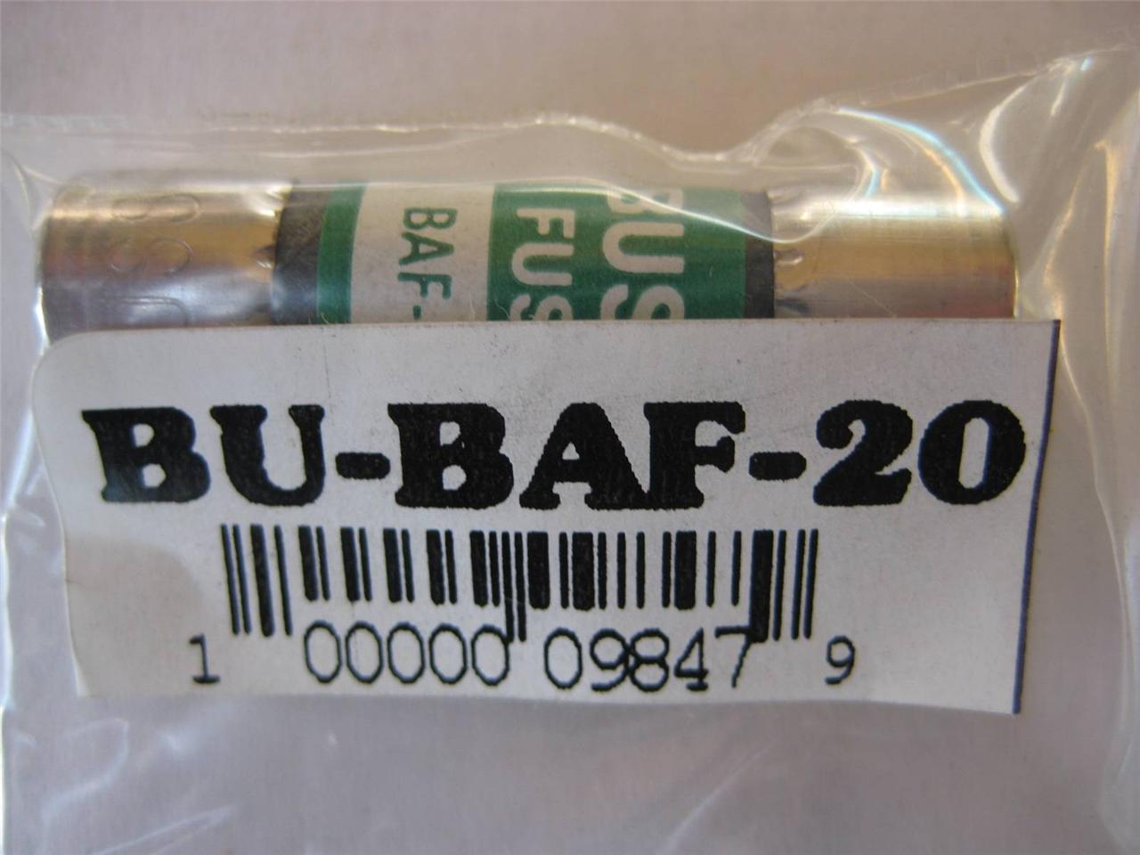 1X BUSSMANN FUSE BAF 20, 25 o 30 amperios 125V 13/32"" x 1-1/2"" "NUEVO DE LOTE ANTIGUO" - Imagen 2 de 4