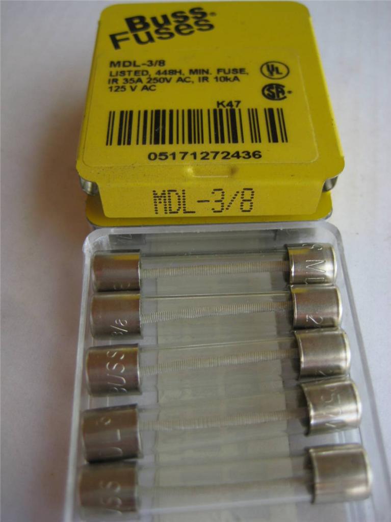 5X BUSSMANN Time Delay Fuse MDL  3-2/10 6 6-1/4  9 or 20 Amps 313 NOS 3AG 
