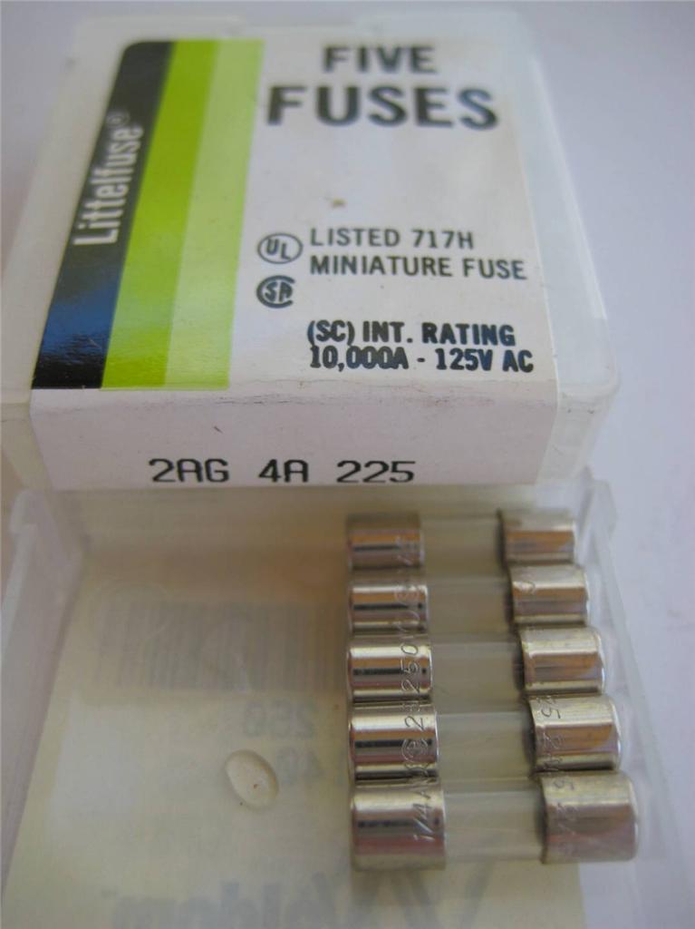 (5X) Littelfuse Fuse 225 3/8 3/4 2-1/2 3-1/2 4 6 o 7 amperios 2AG soplo rápido - Imagen 9 de 14
