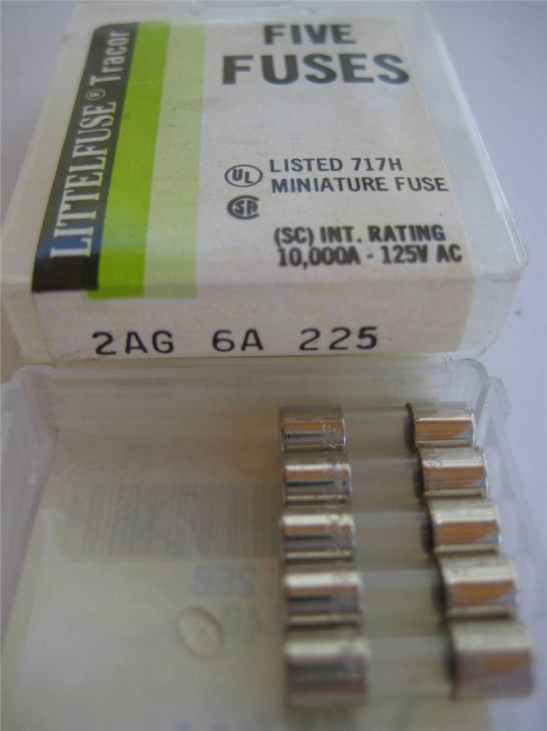 (5X) Littelfuse Fuse 225 3/8 3/4 2-1/2 3-1/2 4 6 o 7 amperios 2AG soplo rápido - Imagen 10 de 14