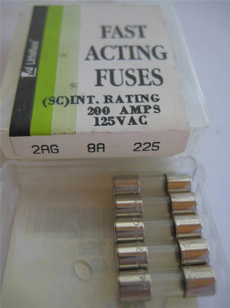 (5X) Littelfuse Fuse 225 3/8 3/4 2-1/2 3-1/2 4 6 o 7 amperios 2AG soplo rápido - Imagen 12 de 14