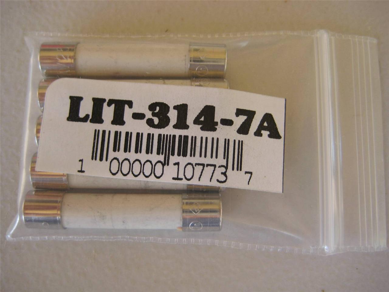 5X Fusible Littelfuse 314 5/10 1/2 1 2 3 4 5 6 7 8 10 o 25 Amp Cerámica Rápida 3AB - Imagen 9 de 12