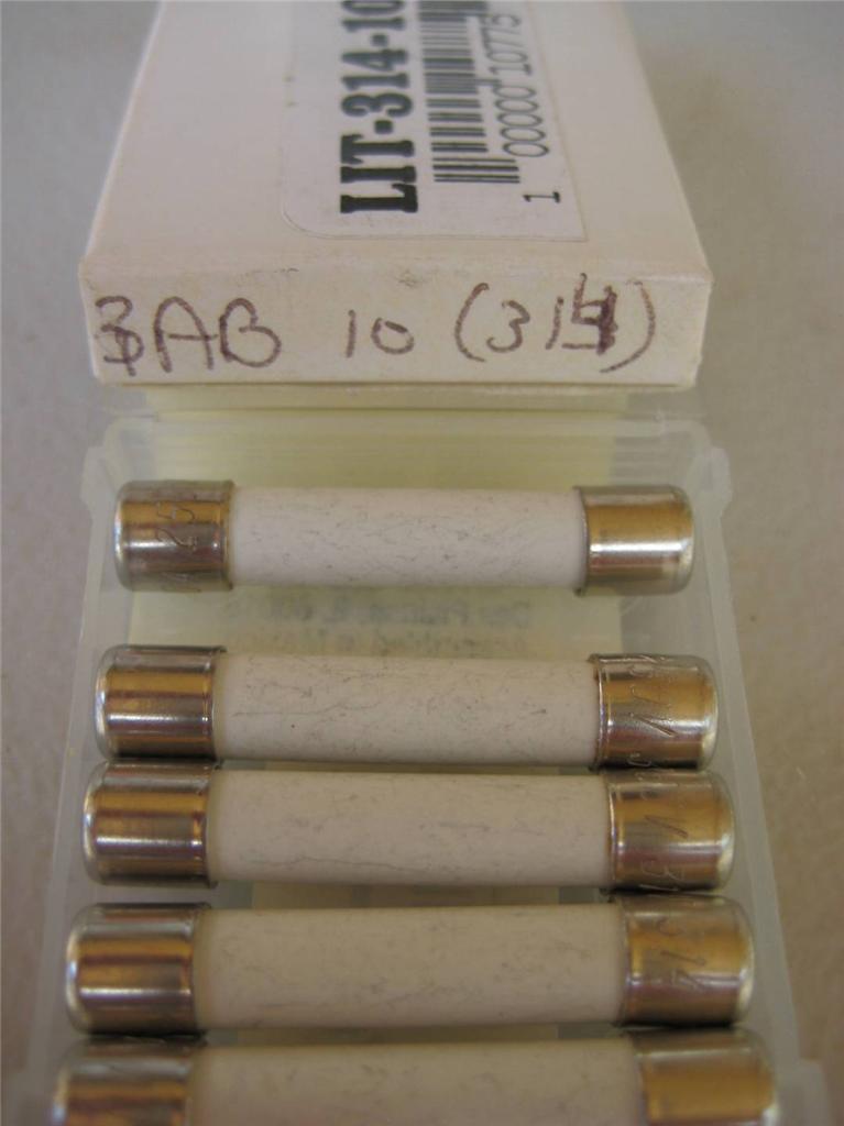 5X Fusible Littelfuse 314 5/10 1/2 1 2 3 4 5 6 7 8 10 o 25 Amp Cerámica Rápida 3AB - Imagen 11 de 12