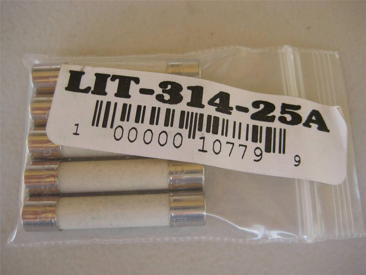 5X Fusible Littelfuse 314 5/10 1/2 1 2 3 4 5 6 7 8 10 o 25 Amp Cerámica Rápida 3AB - Imagen 12 de 12