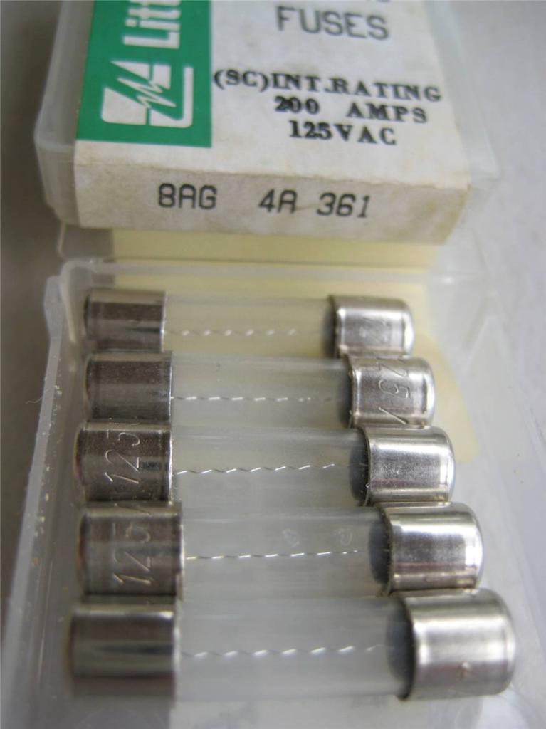 4 3 2 Littelfuse Fuse 8AG 361 3/4 or 5 Amp 250VAC 1/4" W x 1" L Details about    5X 