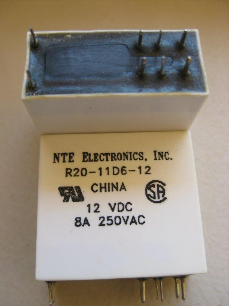 1x NTE Relay R20-11D6 4.5/5 or 24 V DC 8 Amp DPDT PC Mount General NOS - Picture 3 of 4