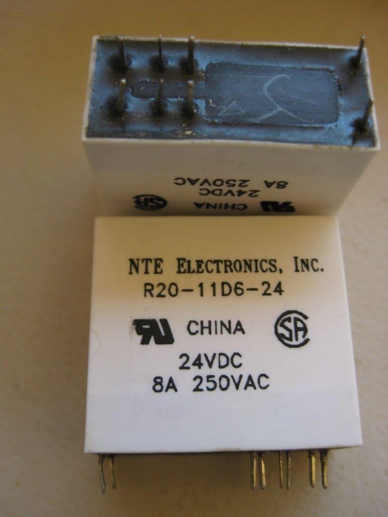 1x NTE Relay R20-11D6 4.5/5 or 24 V DC 8 Amp DPDT PC Mount General NOS - Picture 4 of 4