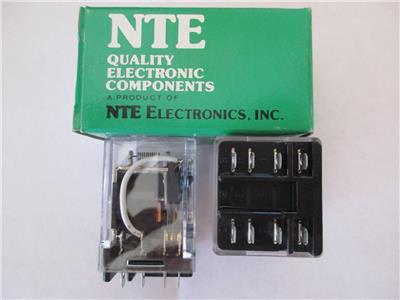 NTE Electronics R14-11A10-120F RELAY-120VAC DPDT 10AMP FLANGE PLUG-IN//SOLDER