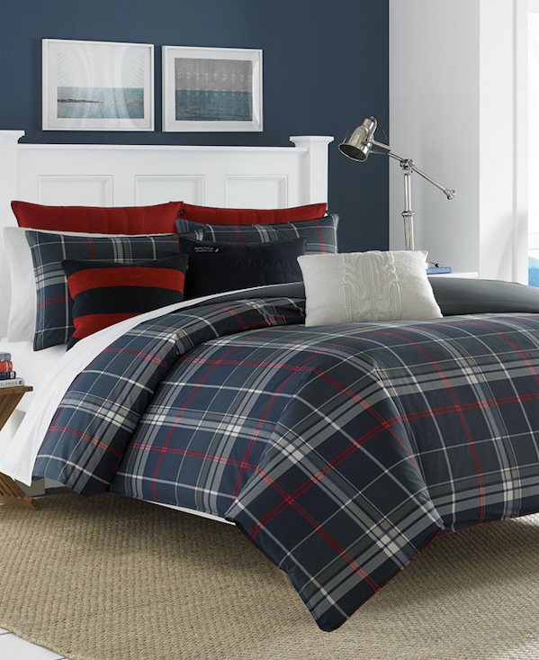 New Nautica Booker Twin Blue Plaid Duvet Cover Set Ebay