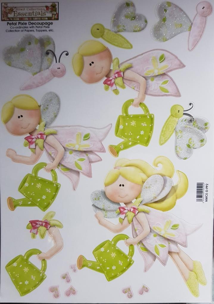 A4 Die Cut Paper Tole Decoupage Petal Pixie Sheep In The Meadow NEW Nitwit - Picture 2 of 4
