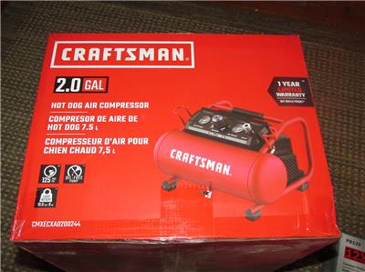 CRAFTSMAN RED 2-Gallon Single Stage Portable Electric Hot Dog Air