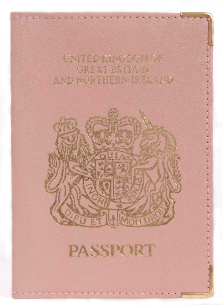 Real Leather Uk Travel Passport Cover Holder Protector Case Red