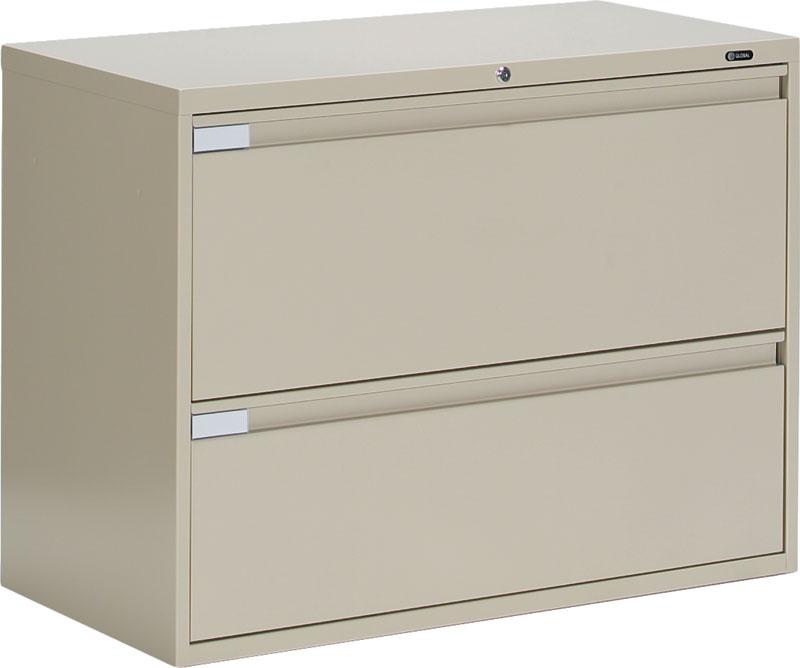 Global Metal 2 Drawer Office Lateral File Cabinet 42 Wide Ebay