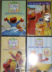 ELMO'S WORLD Lot of 4 DVD Sesame Street BRAND NEW!