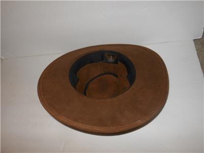 RARE HENSCHEL DARK SUEDE LEATHER BRAIDED BAND COWBOY HAT SZ  display picture 1