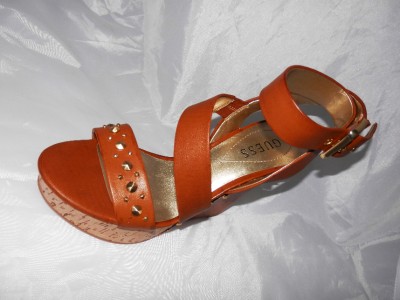 New Authentic Guess Open Toe Clog Sandals By Marciano Ragine Brown ...