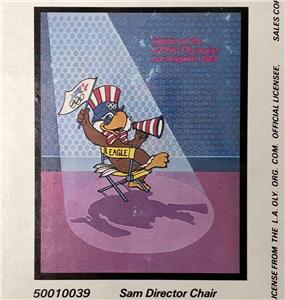 Shooting Olympic Pin ~ Mascot Sam the Eagle ~ 1984 Los Angeles Summer Games ~ LA 84 ~ Cloisonné~red Star